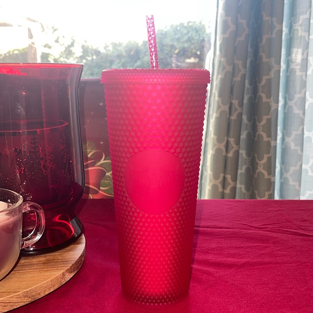 NWT Starbucks Studded Berry/Hot Pink Cold Cup